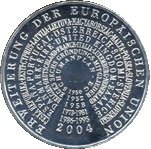(2004) Монета Германия (ФРГ) 2004 год 10 евро "Расширение Евросоюза"  Серебро Ag 925  UNC