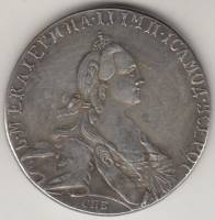 (КОПИЯ) Монета Россия 1769 год 1 рубль "Екатерина II"  Сталь  VF
