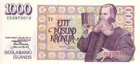 () Банкнота Исландия 1984 год 1 000 крон "Бриньоульвюр Свейнссон"   UNC
