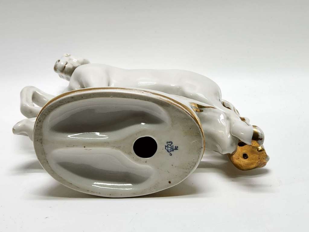 Статуэтка Конь с золотой гривой фарфор ЛФЗ