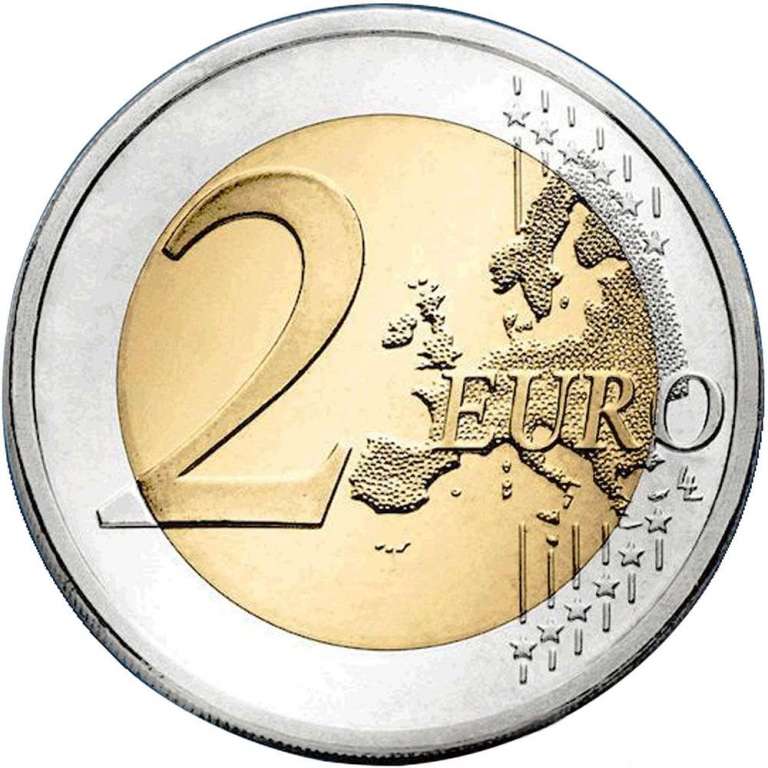 (013) Монета Португалия 2015 год 2 евро &quot;Красный Крест 150 лет&quot;  Биметалл  UNC