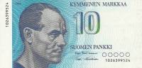 (1986) Банкнота Финляндия 1986 год 10 марок "Пааво Нурми" Lindblom - Hamalainen  UNC