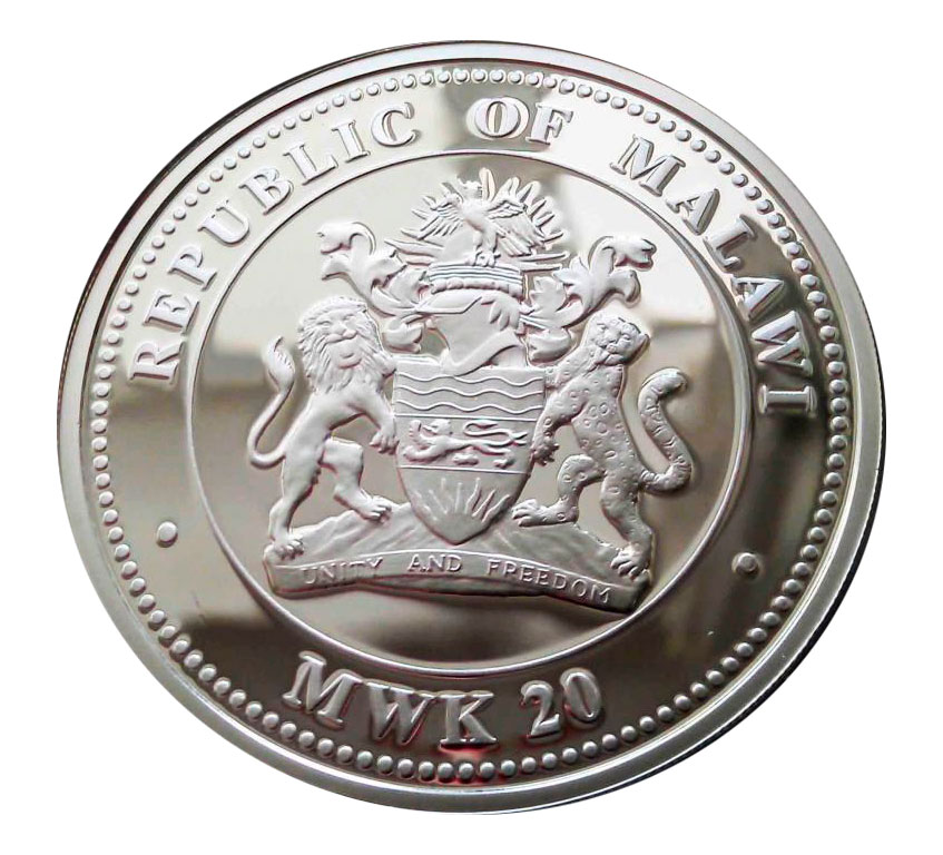 (2010) Монета Малави 2010 год 20 квача &quot;Год тигра&quot;  Цветная Серебро Ag 999  PROOF