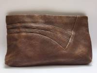 Сумка клатч женская натуральная кожа винтаж СССР 1988 г Таллин 35 х 21 см