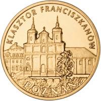 (220) Монета Польша 2011 год 2 злотых "Познань"  Латунь  UNC