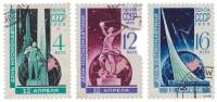 1965-031-33  Серия Набор марок (3 шт) СССР  День космонавтики II Θ