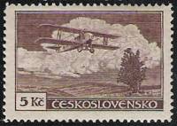 (1930-013) Марка Чехословакия "Летов S 19 (Коричневая)"    Самолеты над различными пейзажами III Θ