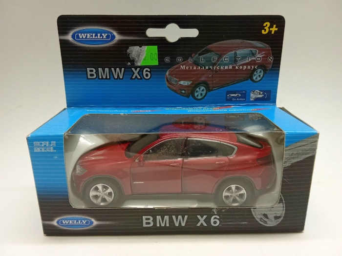 Модель авто BMW x6 Welly в коробке