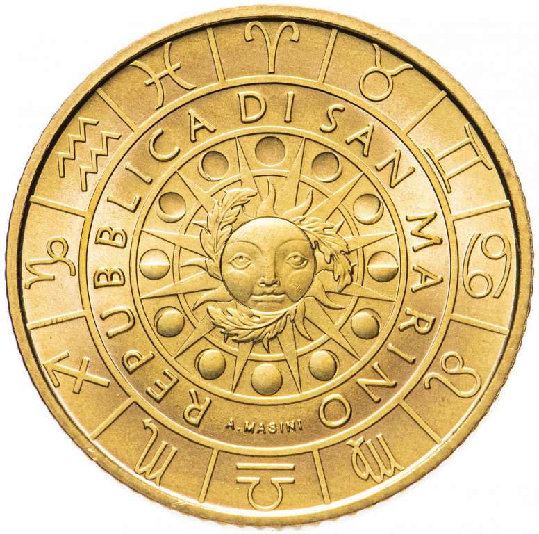 (2019) Монета Сан-Марино 2019 год 5 евро &quot;Рак&quot;  Медь-Никель  UNC