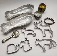 Формочки для печенья животные выпечки кексов пирогов СССР винтаж металл 25 предметов