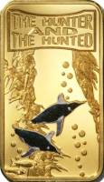 (2013) Монета Сомали 2013 год 25 шиллингов "Пингвины"  Медно-никелевый сплав, покрытый золотом  PROO