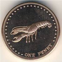 (№2008km28) Монета Тристан да Кунья 2008 год 1 Penny (Раков)