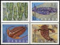 (№1990-1187) Лист марок Канада 1990 год "Жизнь в Канаде в эпоху первобытной жизни", Гашеный