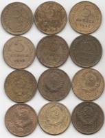 1930-56 5 копеек 6 монет Набор монет СССР 1930 40 46 49 55 56   VF