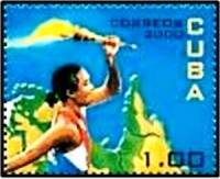 (№4298) Марка Куба 2000 год "Olymphilex 2000", Негашеная