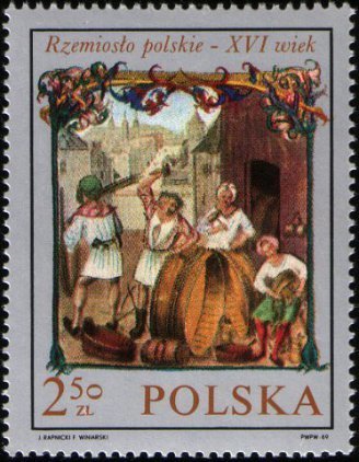 (1969-070) Марка Польша &quot;Гончар&quot; , III Θ