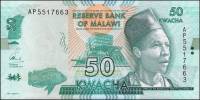 Банкнота Малави 2014 год 50 квача Филипп Гомани II   UNC