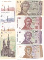 1991 4 штуки 1 5 10 25 динар Набор банкнот Хорватия Руджер Иосип Бошкович    UNC