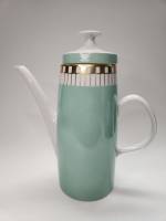 Кофейник доливочный чайник Лихте Lichte Fine China ГДР Бирюзовый