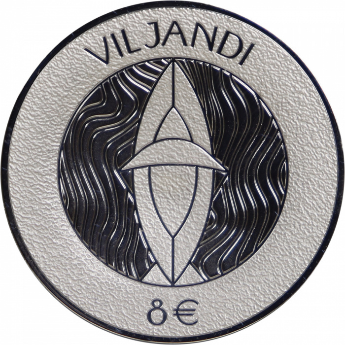 (2019) Монета Эстония 2019 год 8 евро &quot;Вильянди&quot;  Серебро Ag 925  PROOF