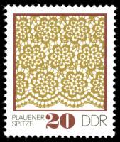 (1974-060) Марка Германия (ГДР) "Узор (2)"    Кружево III Θ