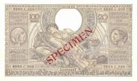 (№1933P-107s) Банкнота Бельгия 1933 год "100 Francs"