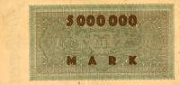 (№1923) Банкнота Германия 1923 год "5,000,000 Mark"