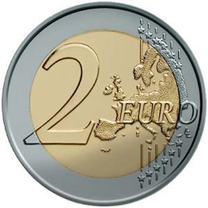 (015) Монета Финляндия 2014 год 2 евро &quot;Туве Янссон&quot;  Биметалл  VF
