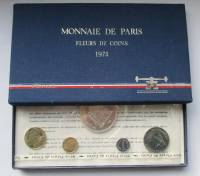(1974, 9м) Набор монет Франция 1974 год   UNC