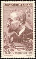 (1961-020) Марка Чехословакия "Алоис Мрштик, писатель"   Деятели культуры III Θ