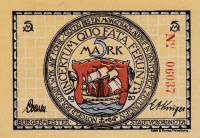 (№1920) Банкнота Германия 1920 год "5 Mark"