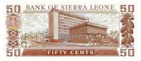 Банкнота Сьерра-Леоне 01.07.1979 год 50 центов Сиака Стивенс   UNC
