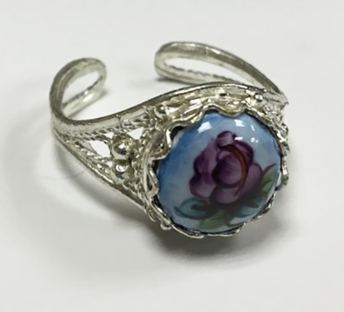 Кольцо &quot;Финифть&quot;, серебрение (сост. на фото)