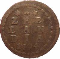 (№1792km105) Монета Нидерланды 1792 год 1 Duit (1/8 Stuyver)