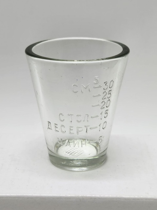 Мерная стопка стакан СССР высота 6 см