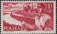 (1956-007) Марка Польша "Матрос"   Польский торговый флот I Θ