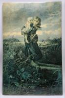 Панно репродукция Маковский Дети, бегущие от грозы (фанера, лак) 