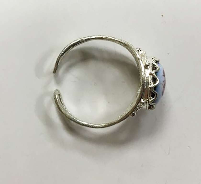 Перстень &quot;Финифть&quot;, серебрение (сост. на фото)