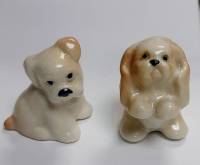 Набор миниатюр "Щенки", керамика, 2 шт (сост. на фото)
