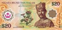 (№2007P-34b) Банкнота Бруней-Даруссалам 2007 год "20 Ringgit/Dollars"