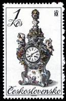 (1979-048) Марка Чехословакия "Рококо фарфоровые часы"    Исторические часы II Θ