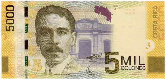 () Банкнота Коста-Рика 2009 год 5 000  &quot;&quot;   UNC