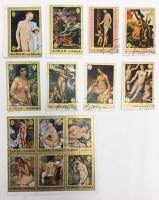 Набор из 8 марок + 1 блока, Аджман, Гашёные, III Θ (сост. на фото) 