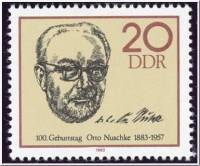 (1983-012) Марка Германия (ГДР) "Отто Нушке"    100 лет рождения II Θ