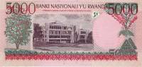 (,) Банкнота Руанда 1998 год 5 000 франков "Здание Национального банка"   UNC