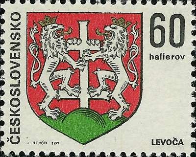(1971-015) Марка Чехословакия &quot;Левоча&quot; ,  III Θ