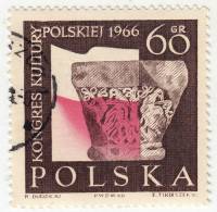 (1966-063) Марка Польша "Капитель колонны"   Конгресс культуры в Польше III Θ