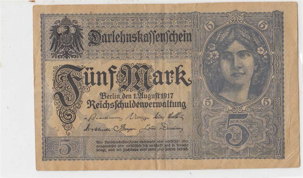 5 марок 1917 год Германия