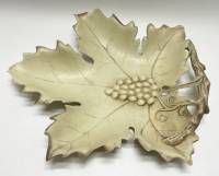 Конфетница фруктовница Виноградный лист пластик СССР 35 см 