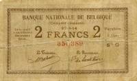 (№1914P-82) Банкнота Бельгия 1914 год "2 Francs"